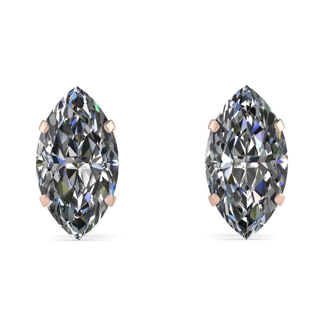 Hidden Halo Marquise Diamond Earrings - Journey No. 17