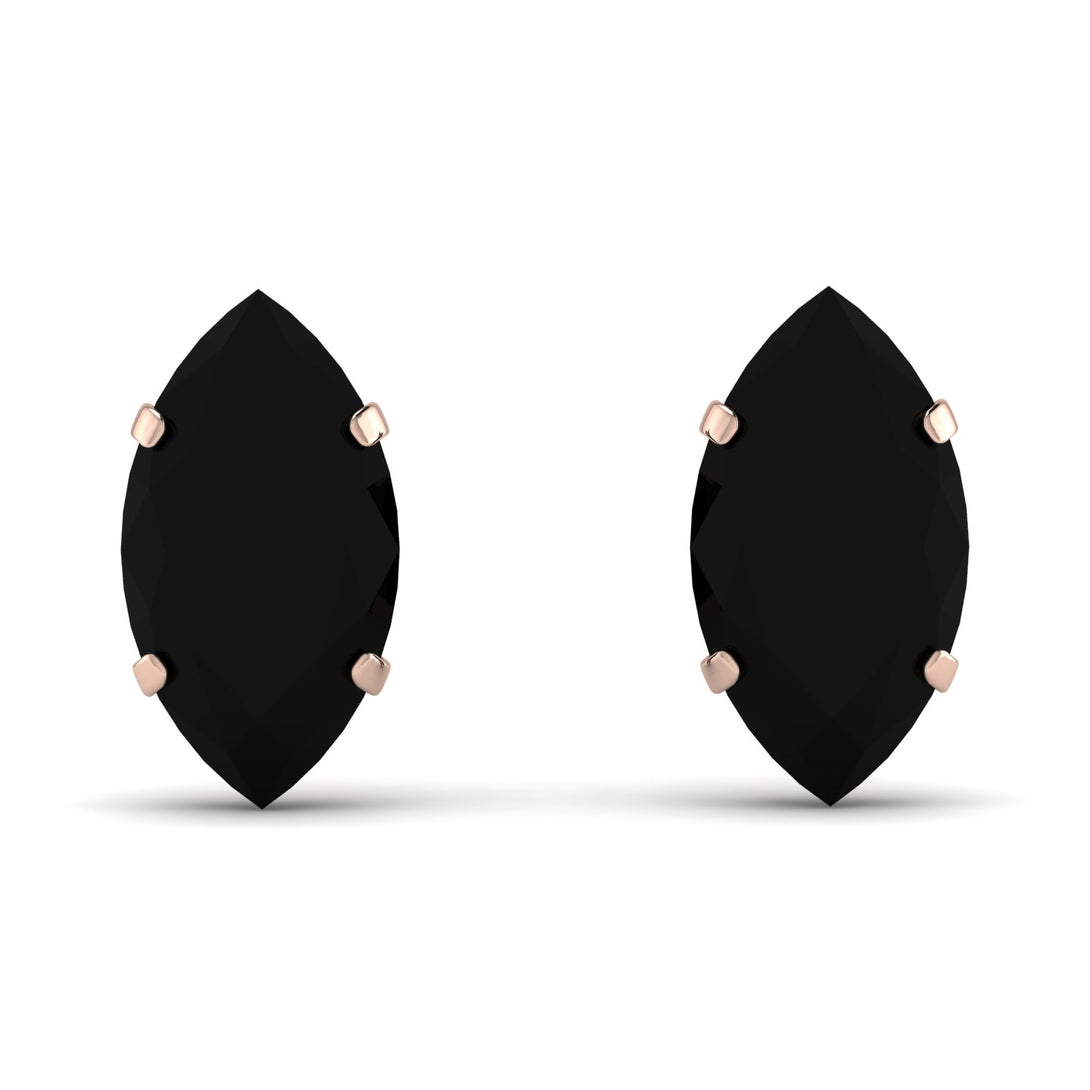 Hidden Halo Marquise Black Diamond Earrings - Journey No. 53