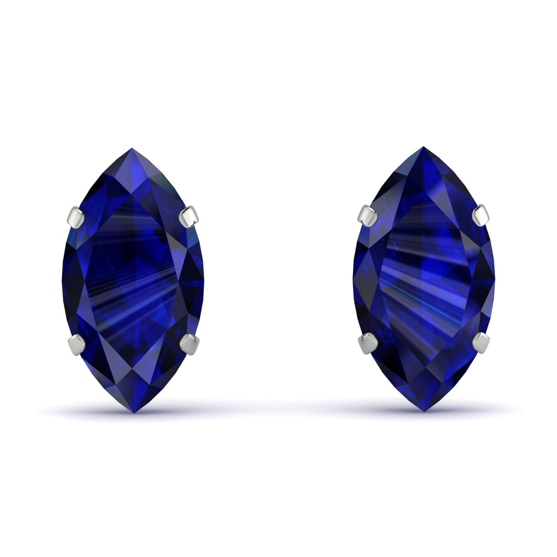 Hidden Halo Marquise Sapphire Earrings - Journey No. 15