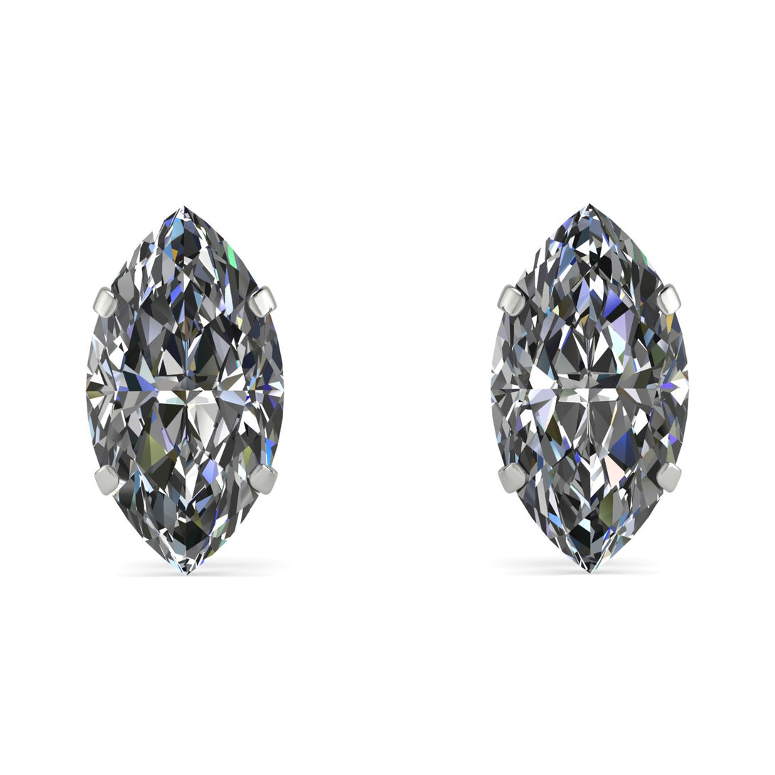 Hidden Halo Marquise Diamond Earrings - Journey No. 33