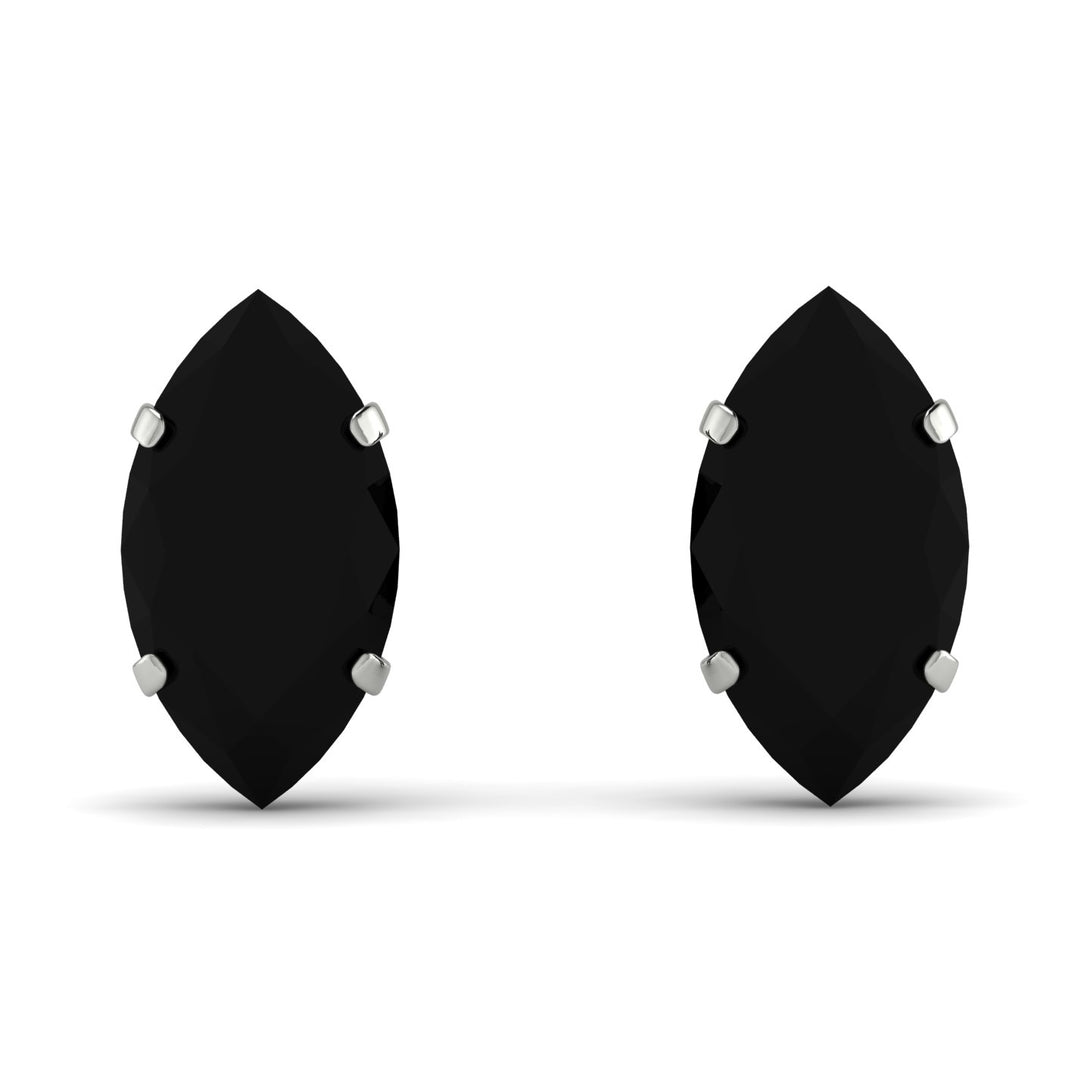 Hidden Halo Marquise Black Diamond Earrings - Journey No. 54