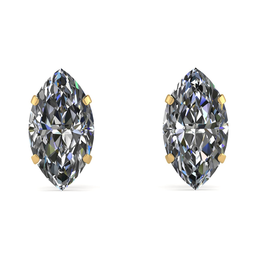 Hidden Halo Marquise Diamond Earrings - Journey No. 16