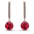 Ruby Dangle Earrings With Hidden Halo - Adaline No. 11 image 1