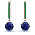Sapphire Dangle Earrings With Hidden Halo - Adaline No. 29 image 1