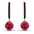 Ruby Dangle Earrings With Hidden Halo - Adaline No. 41 image 1