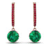 Emerald Dangle Earrings With Hidden Halo - Adaline No. 50 image 1