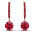Ruby Dangle Earrings With Hidden Halo - Adaline No. 56 image 1