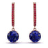 Sapphire Dangle Earrings With Hidden Halo - Adaline No. 59 image 1
