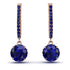 Sapphire Dangle Earrings With Hidden Halo - Adaline No. 74 image 1