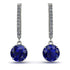 Sapphire Dangle Earrings With Hidden Halo - Adaline No. 15 image 1