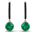 Emerald Dangle Earrings With Hidden Halo - Adaline No. 36 image 1