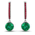 Emerald Dangle Earrings With Hidden Halo - Adaline No. 51 image 1