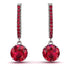 Ruby Dangle Earrings With Hidden Halo - Adaline No. 57 image 1