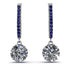 Diamond Dangle Earrings With Hidden Halo - Adaline No. 63 image 1