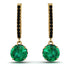 Emerald Dangle Earrings With Hidden Halo - Adaline No. 34 image 1