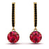Ruby Dangle Earrings With Hidden Halo - Adaline No. 40 image 1
