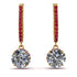 Diamond Dangle Earrings With Hidden Halo - Adaline No. 46 image 1