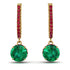 Emerald Dangle Earrings With Hidden Halo - Adaline No. 49 image 1