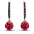 Ruby Dangle Earrings With Hidden Halo - Adaline No. 70 image 1