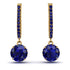 Sapphire Dangle Earrings With Hidden Halo - Adaline No. 73 image 1