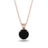 Black Diamond Necklace With Hidden Halo - Adaline No. 8 image 1