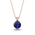 Sapphire Necklace With Hidden Halo - Adaline No. 44 image 1