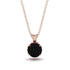 Black Diamond Necklace With Hidden Halo - Adaline No. 53 image 1
