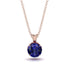 Sapphire Necklace With Hidden Halo - Adaline No. 59 image 1