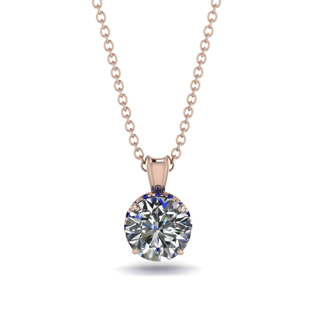 Diamond Necklace With Hidden Halo - Adaline No. 62