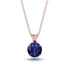 Sapphire Necklace With Hidden Halo - Adaline No. 74 image 1