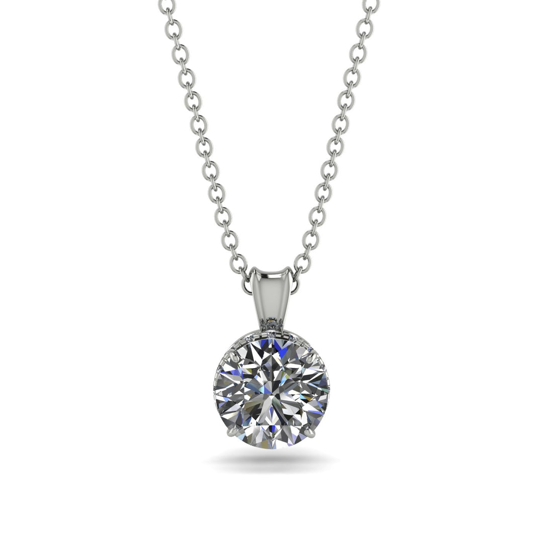 Diamond Necklace With Hidden Halo - Adaline No. 3