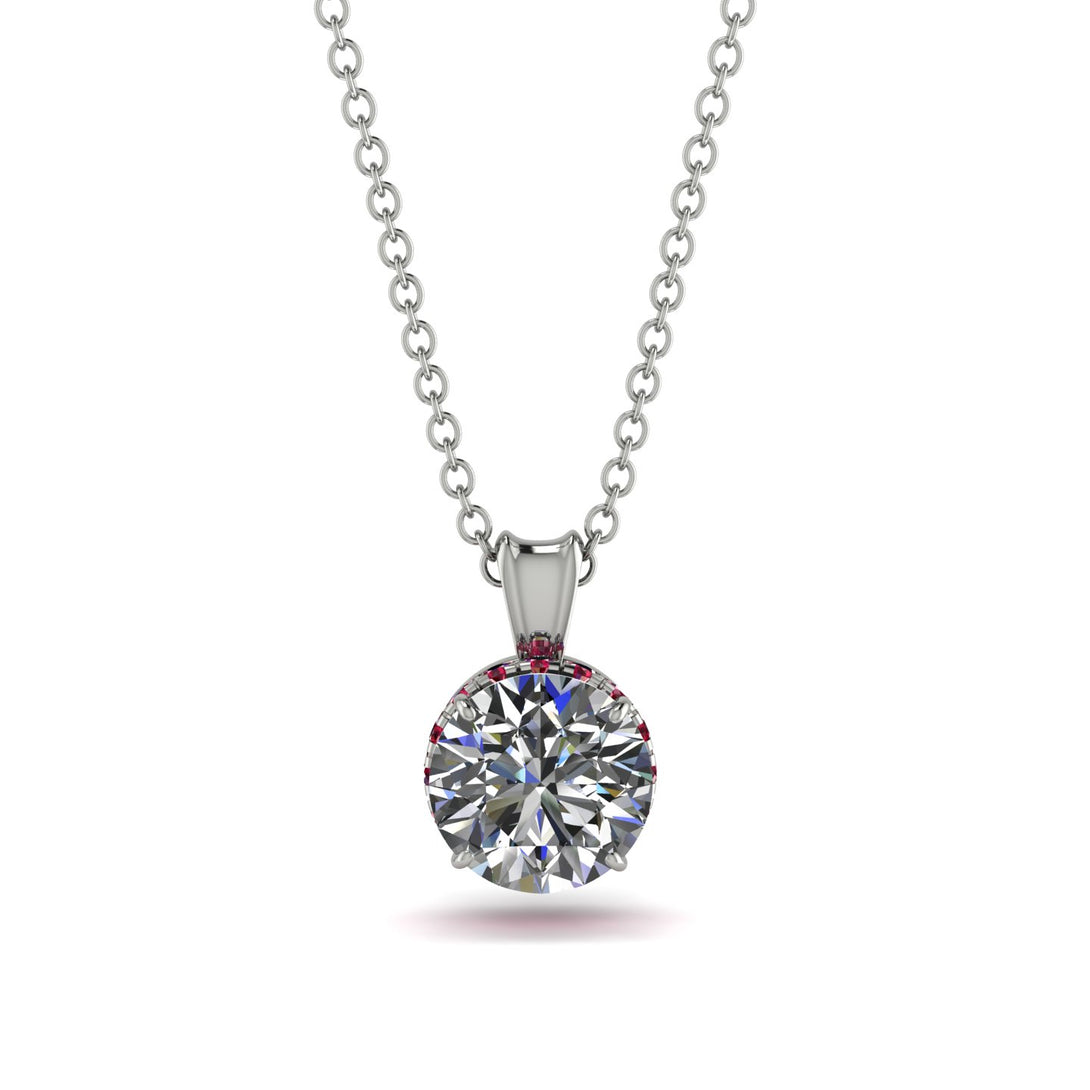 Diamond Necklace With Hidden Halo - Adaline No. 48