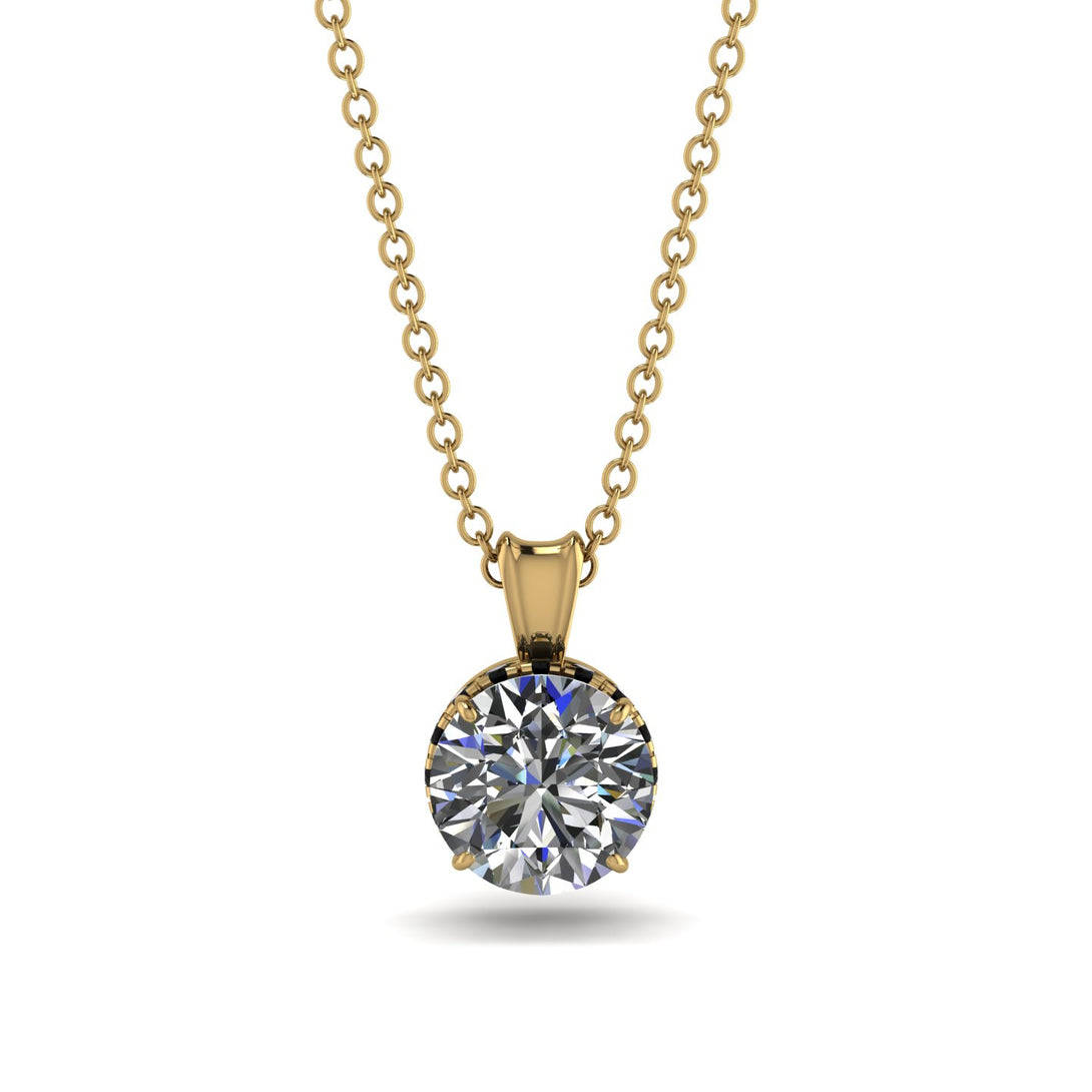Diamond Necklace With Hidden Halo - Adaline No. 31