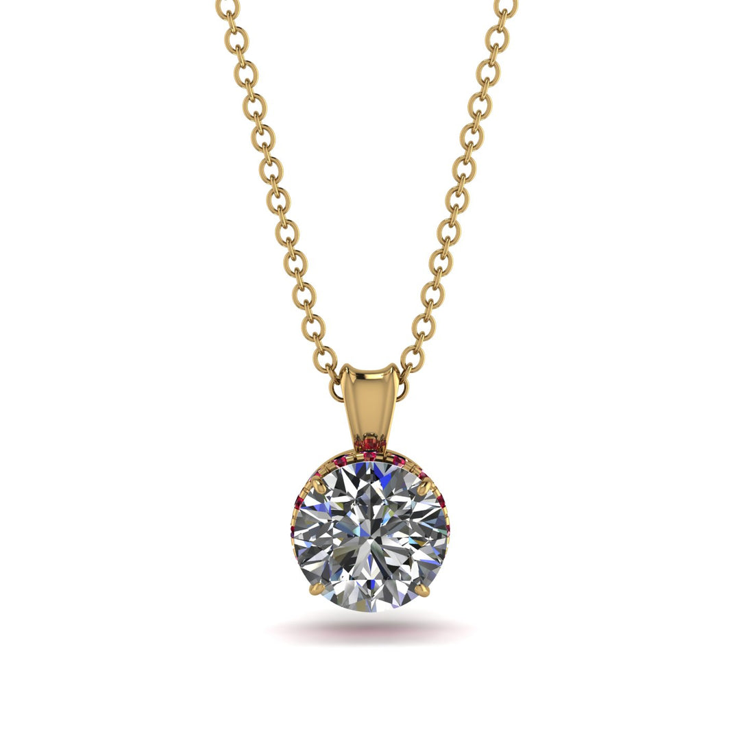 Diamond Necklace With Hidden Halo - Adaline No. 46