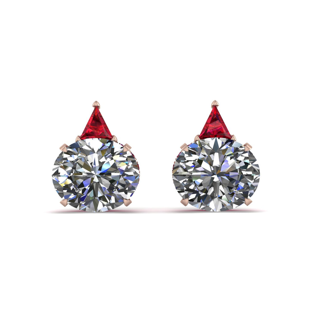 Hidden Halo Diamond Earrings - Rosalie No. 47