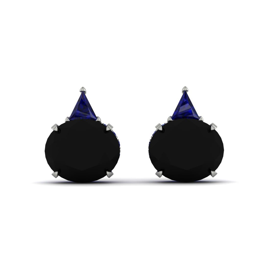 Hidden Halo Black Diamond Earrings - Rosalie No. 68