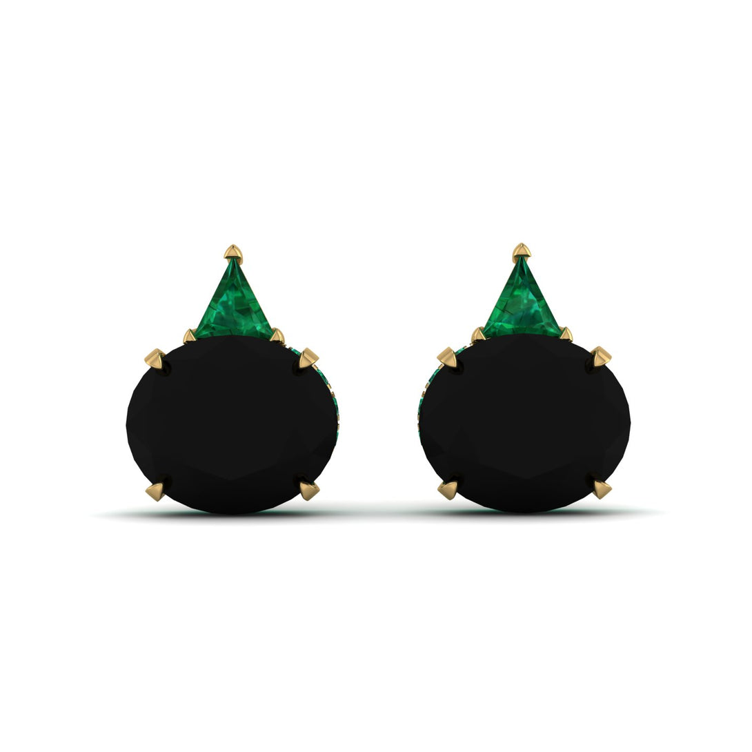 Hidden Halo Black Diamond Earrings - Rosalie No. 22