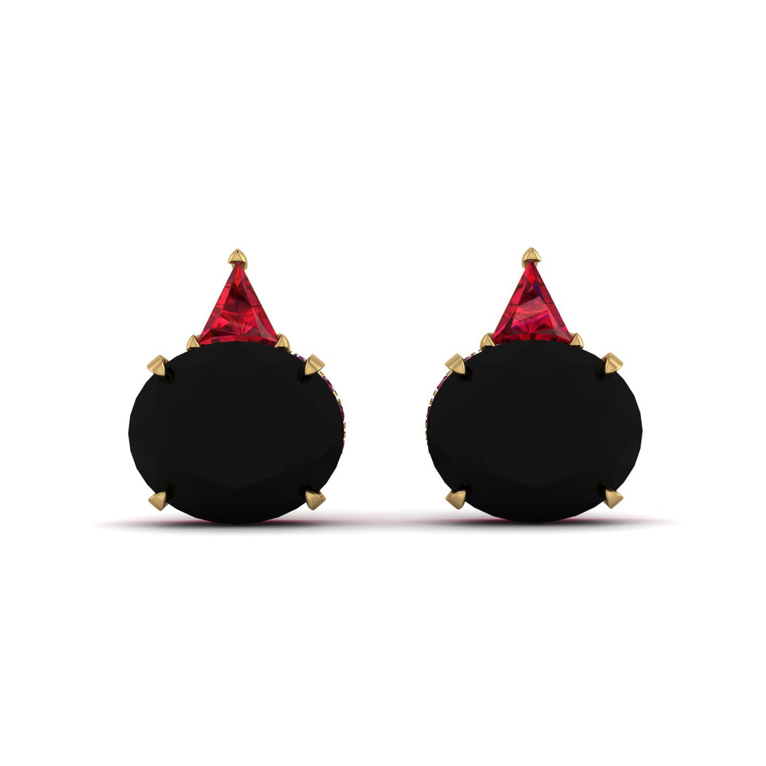 Hidden Halo Black Diamond Earrings - Rosalie No. 52