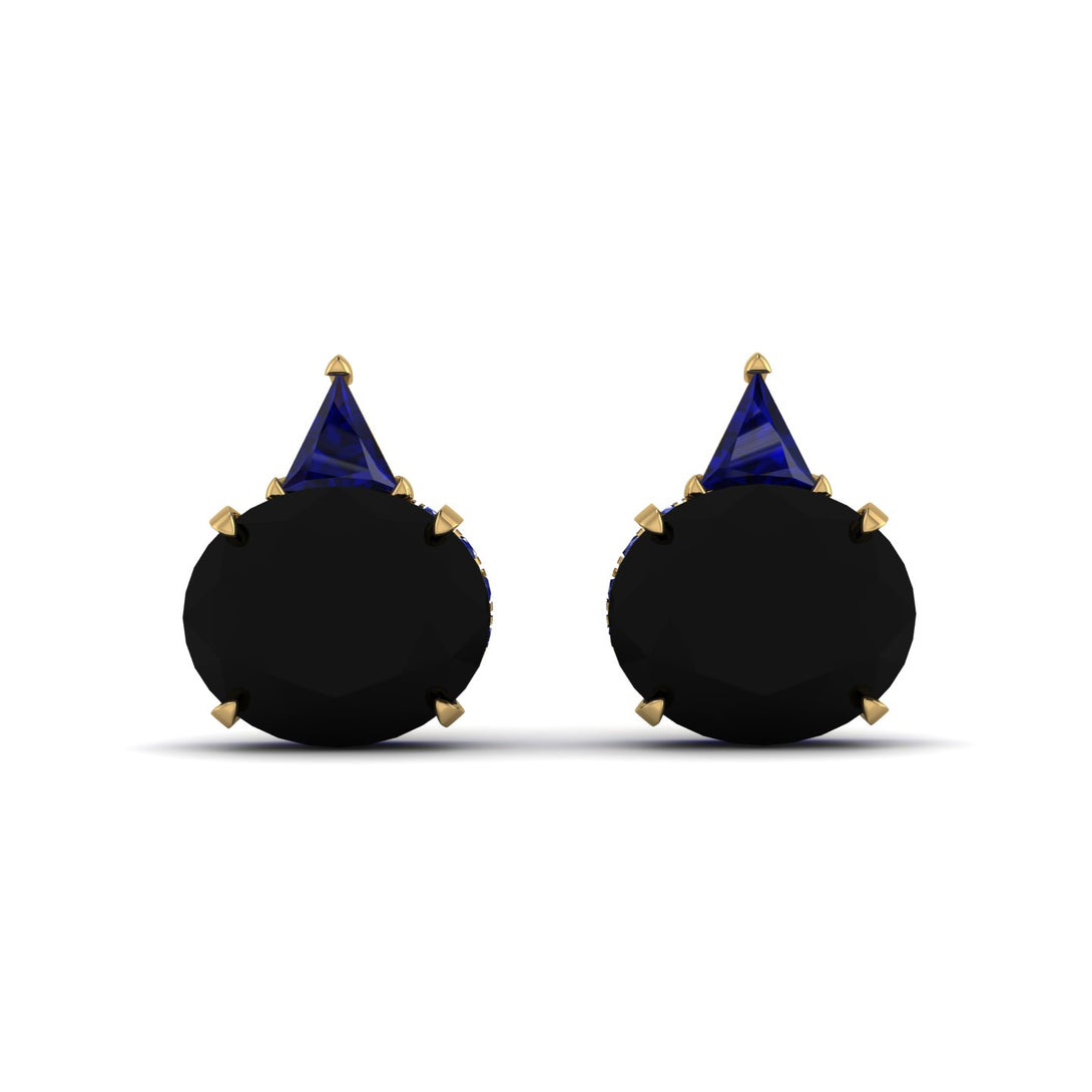 Hidden Halo Black Diamond Earrings - Rosalie No. 67