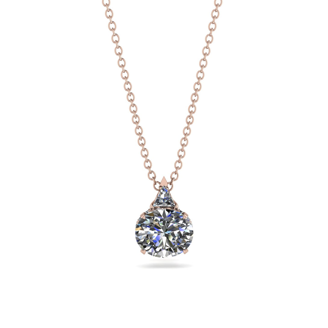 Hidden Halo Diamond Necklace - Rosalie No. 2