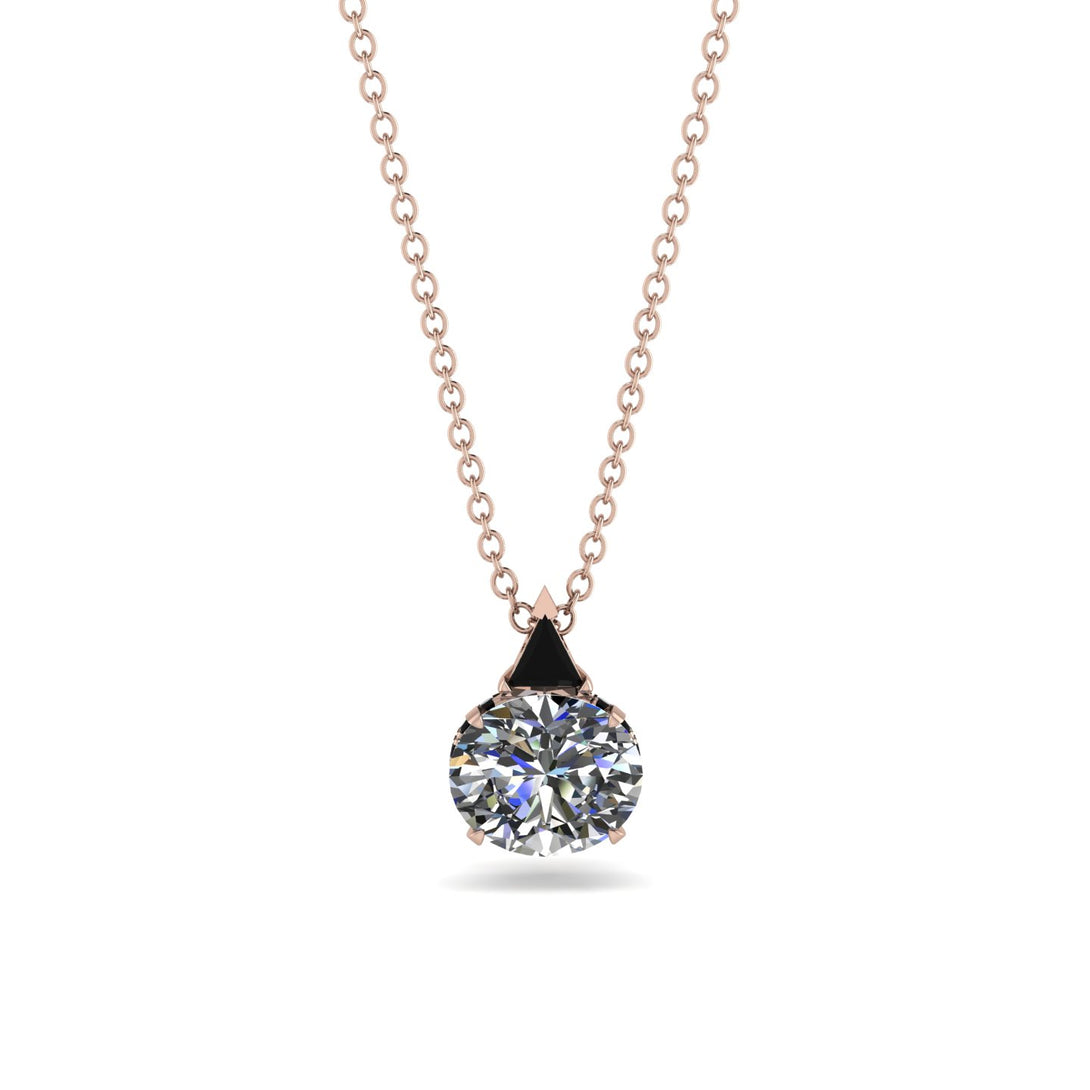 Hidden Halo Diamond Necklace - Rosalie No. 32