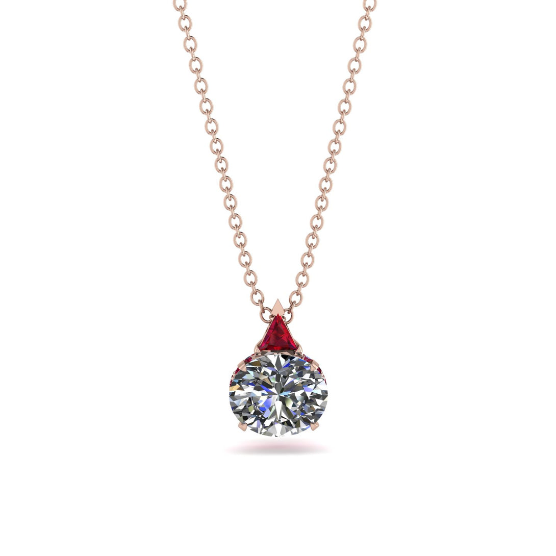 Hidden Halo Diamond Necklace - Rosalie No. 47