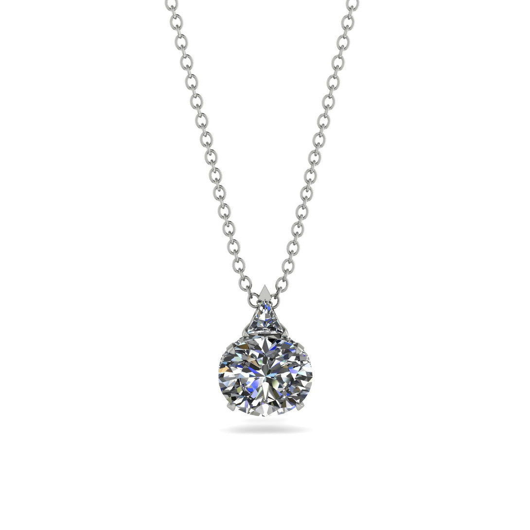 Hidden Halo Diamond Necklace - Rosalie No. 3