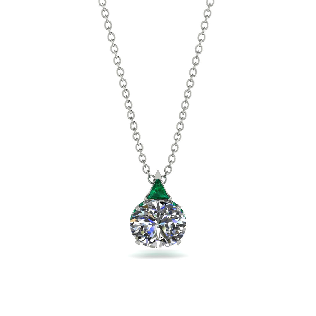 Hidden Halo Diamond Necklace - Rosalie No. 18