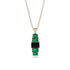 Emerald Cut Black Diamond Stairs Necklace - Briella No. 23 image 1