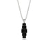 Emerald Cut Black Diamond Stairs Necklace - Briella No. 39 image 1