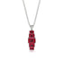 Emerald Cut Ruby Stairs Necklace - Briella No. 57 image 1