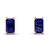 Hidden Diamonds Emerald Cut Sapphire Earrings - Angel No. 14 image 1