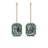 Halo Emerald Cut Diamond Earrings - Izabella No. 17 image 1