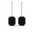 Halo Emerald Cut Black Diamond Earrings - Izabella No. 38 image 1